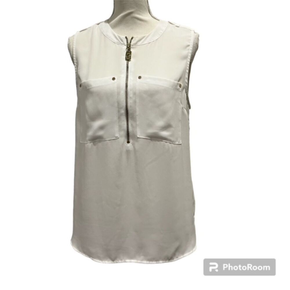 Michael Kors Women's Sleeveless Top White Size Medium
